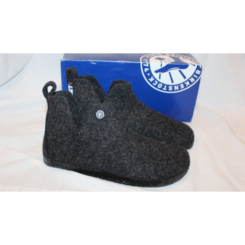 Birkenstock Women''s Andermatt Shearling Wool Felt Slipper Boot Gray EU 40 NAR